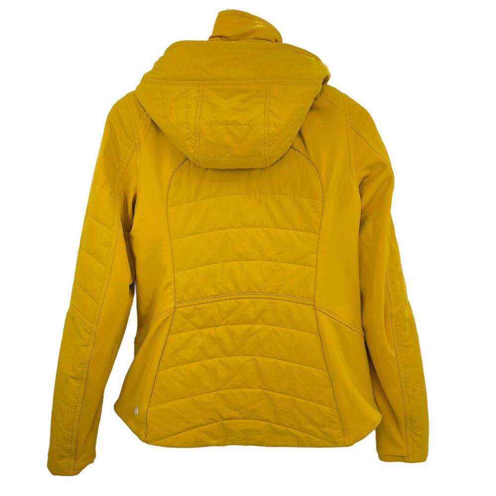 Lululemon Another Mile Jacket Honeycomb Gold Mustard Yellow Running Coat Hood 6 - Picture 3 of 14